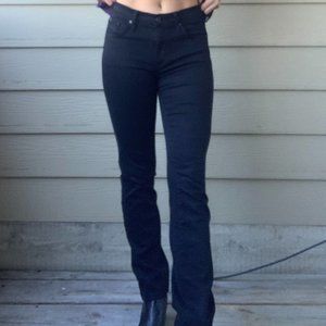 James Jeans Straight Leg Mid-Rise Black Pants